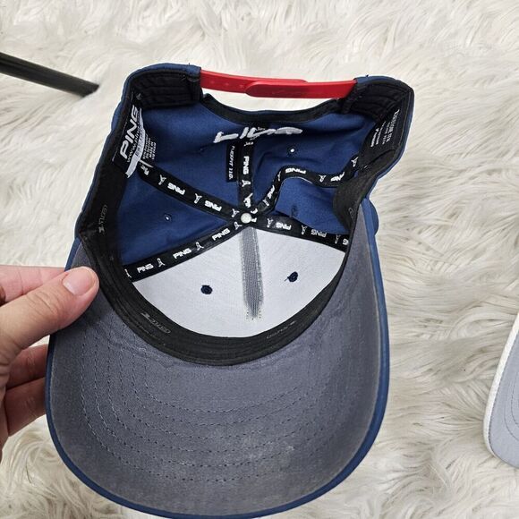 Lot Of 2 Ping Golf Baseball Caps Navy Stars White Red Sensorcool main image 7